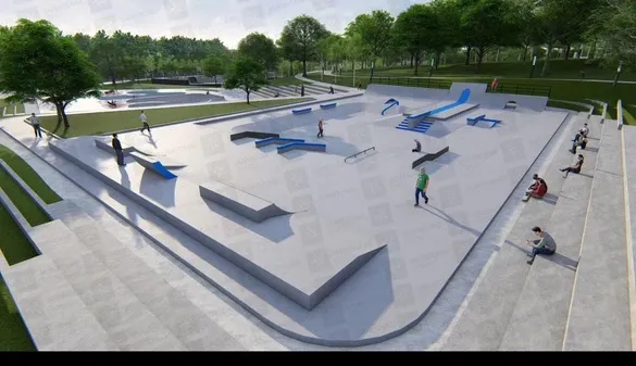 Nanjing Olympic skatepark plaza, China