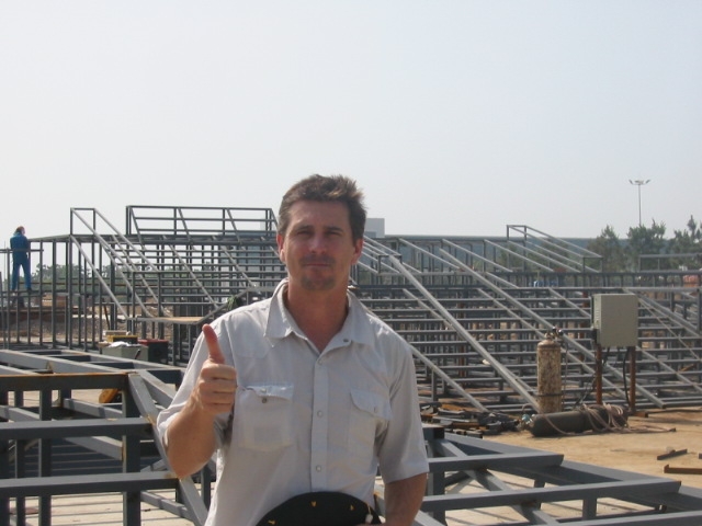 Brad Shaw designing and supervising construction of Rizhao Extreme Sports Park in China.