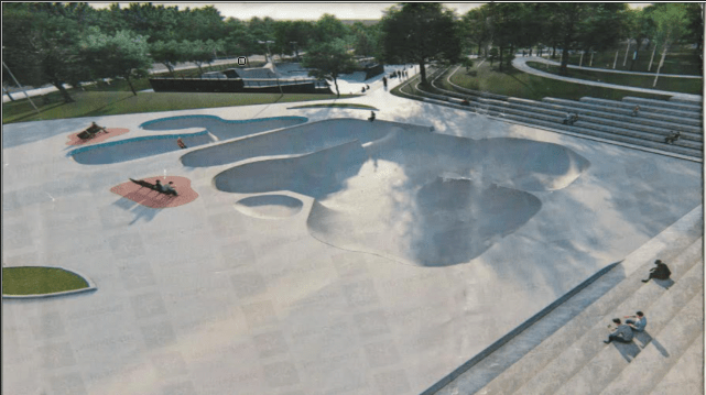 Concrete bowl following skatepark renewal works